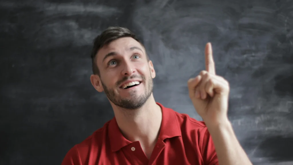 photo of man getting a good idea